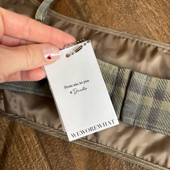 WeWoreWhat Olive Cool Plaid Bra Top NWT - Picture 6 of 8